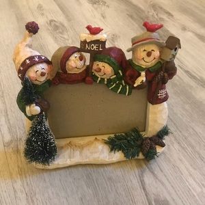 Resin Snowman 4"x6" Photo Frame Heavy So Cute/Holidays